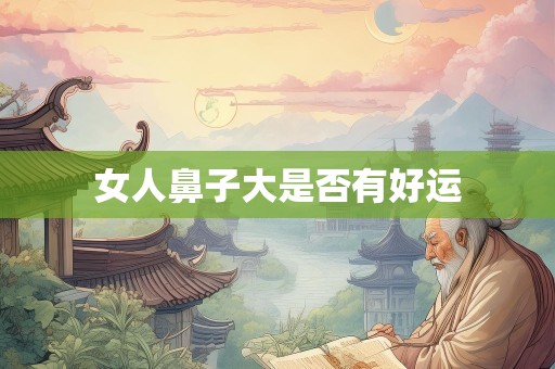 女人鼻子大是否有好运