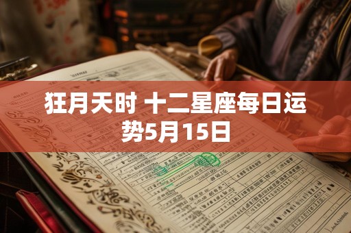 狂月天时 十二星座每日运势5月15日