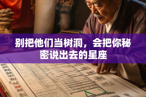 别把他们当树洞，会把你秘密说出去的星座