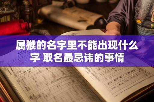 属猴的名字里不能出现什么字 取名最忌讳的事情
