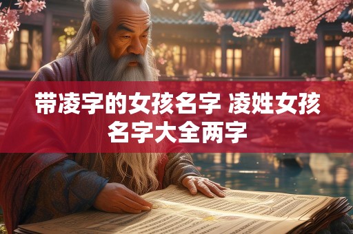 带凌字的女孩名字 凌姓女孩名字大全两字