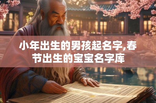 小年出生的男孩起名字,春节出生的宝宝名字库