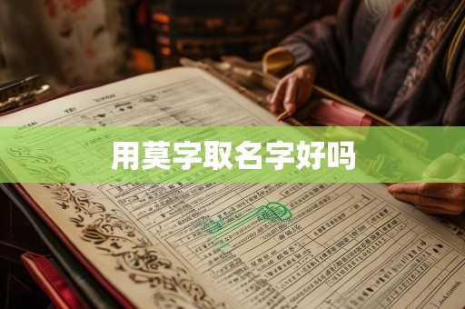 用莫字取名字好吗