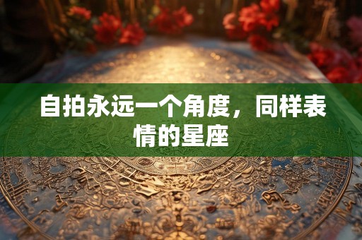 自拍永远一个角度，同样表情的星座