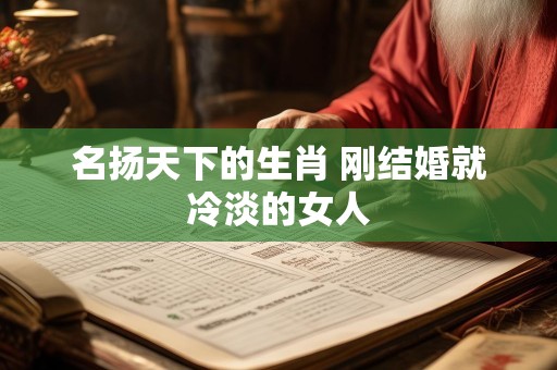 名扬天下的生肖 刚结婚就冷淡的女人