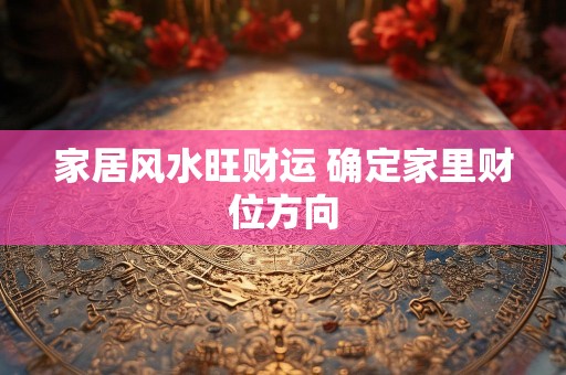 家居风水旺财运 确定家里财位方向