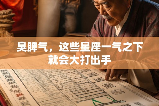 臭脾气，这些星座一气之下就会大打出手