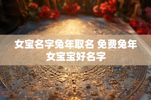 女宝名字兔年取名 免费兔年女宝宝好名字