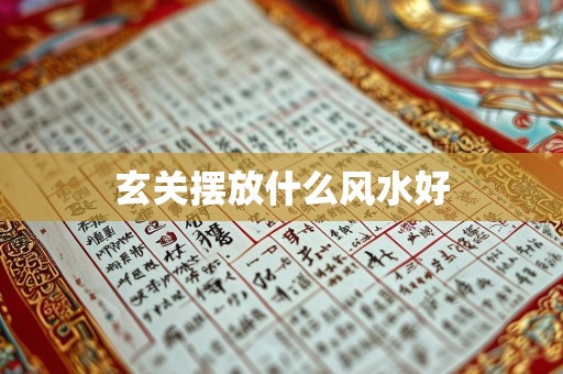 玄关摆放什么风水好