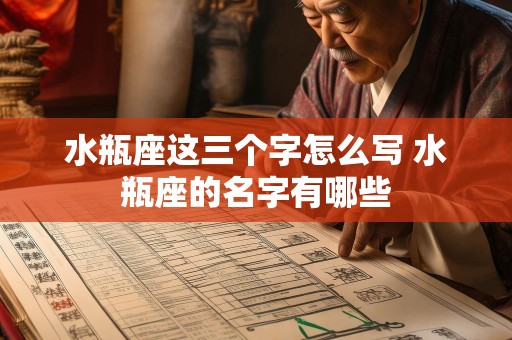 水瓶座这三个字怎么写 水瓶座的名字有哪些