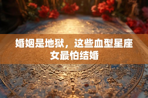 婚姻是地狱，这些血型星座女最怕结婚