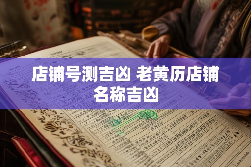 店铺号测吉凶 老黄历店铺名称吉凶