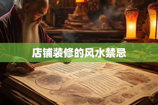 店铺装修的风水禁忌