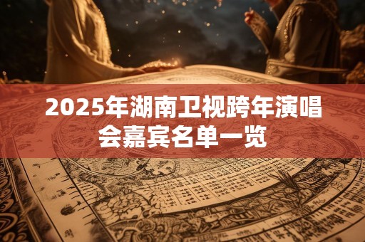2025年湖南卫视跨年演唱会嘉宾名单一览
