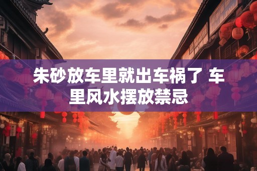 朱砂放车里就出车祸了 车里风水摆放禁忌