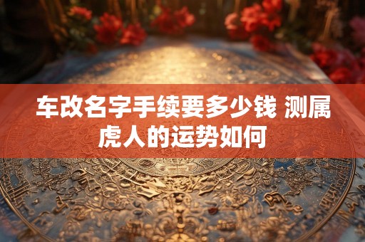 车改名字手续要多少钱 测属虎人的运势如何