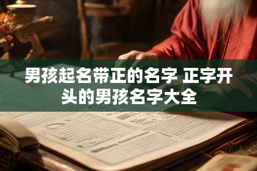 男孩起名带正的名字 正字开头的男孩名字大全
