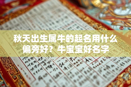 秋天出生属牛的起名用什么偏旁好？牛宝宝好名字