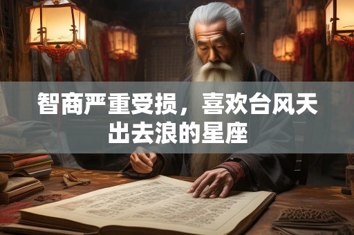 智商严重受损，喜欢台风天出去浪的星座