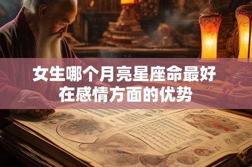 女生哪个月亮星座命最好 在感情方面的优势