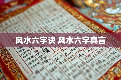 风水六字诀 风水六字真言