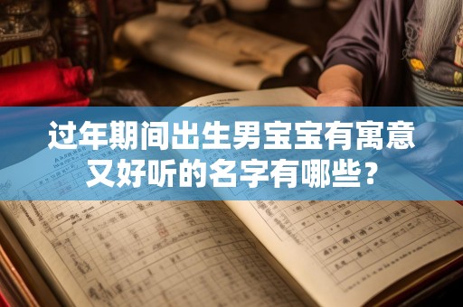 过年期间出生男宝宝有寓意又好听的名字有哪些？