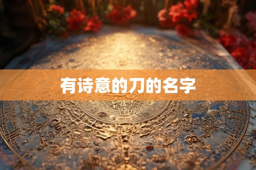 有诗意的刀的名字
