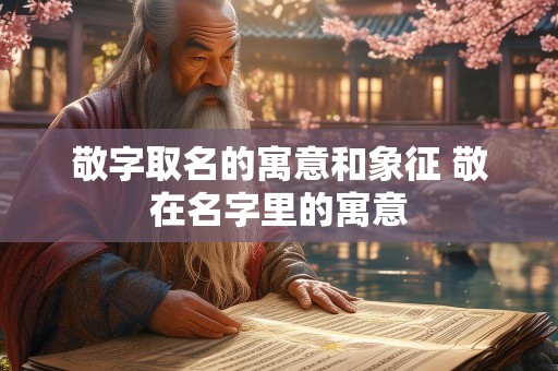 敬字取名的寓意和象征 敬在名字里的寓意