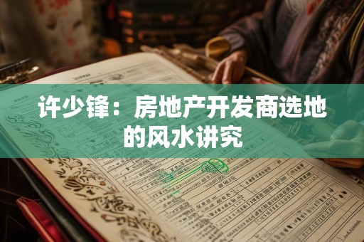 许少锋：房地产开发商选地的风水讲究