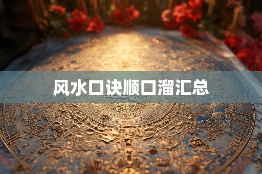 风水口诀顺口溜汇总