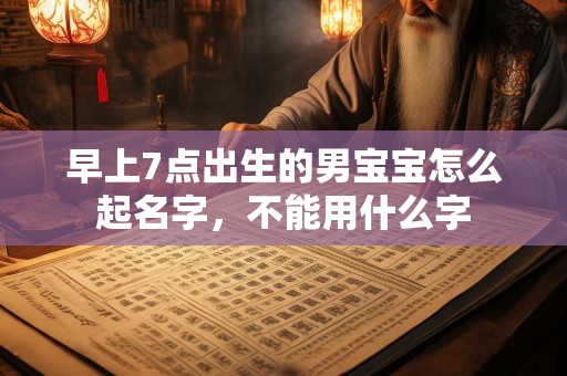 早上7点出生的男宝宝怎么起名字，不能用什么字