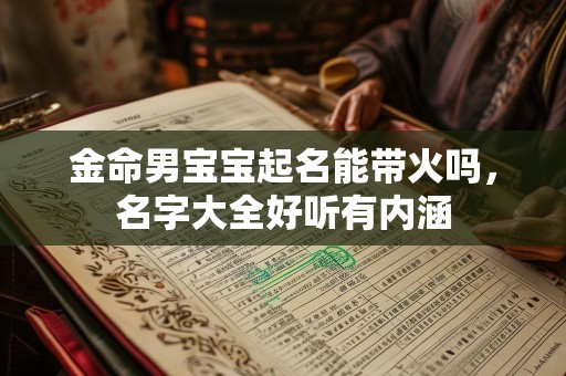 金命男宝宝起名能带火吗，名字大全好听有内涵