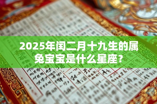 2025年闰二月十九生的属兔宝宝是什么星座？
