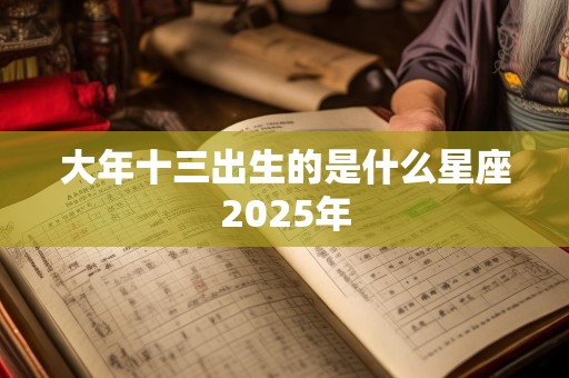 大年十三出生的是什么星座2025年