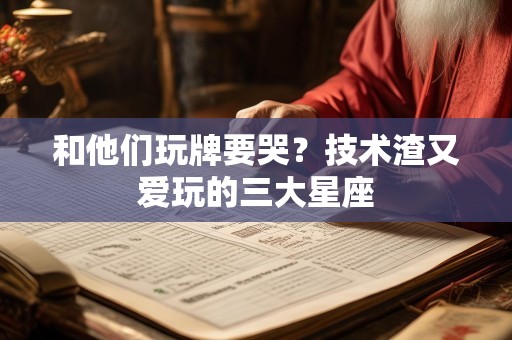 和他们玩牌要哭？技术渣又爱玩的三大星座
