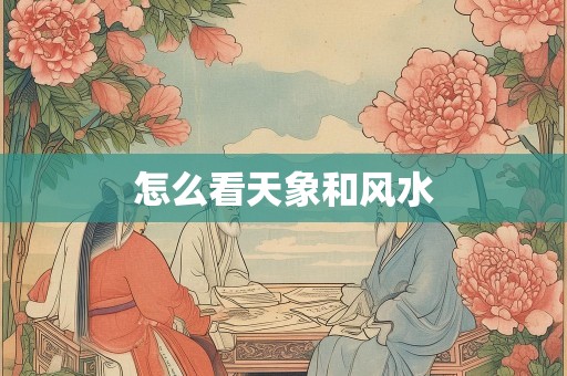 怎么看天象和风水