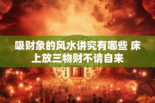吸财象的风水讲究有哪些 床上放三物财不请自来