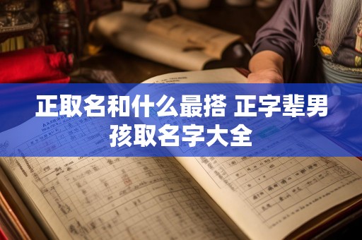 正取名和什么最搭 正字辈男孩取名字大全