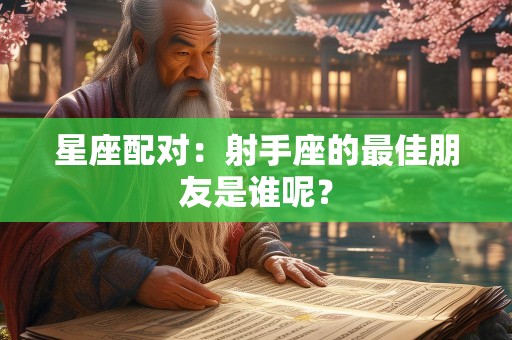 星座配对：射手座的最佳朋友是谁呢？