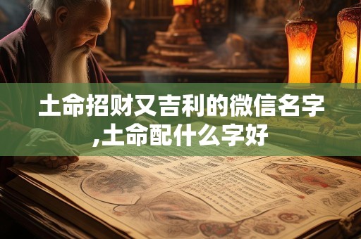土命招财又吉利的微信名字,土命配什么字好