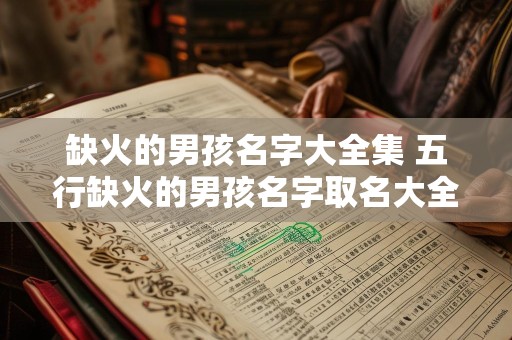 缺火的男孩名字大全集 五行缺火的男孩名字取名大全