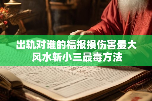 出轨对谁的福报损伤害最大 风水斩小三最毒方法