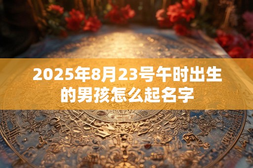 2025年8月23号午时出生的男孩怎么起名字