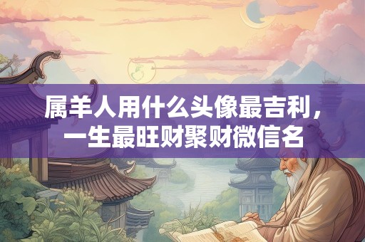 属羊人用什么头像最吉利，一生最旺财聚财微信名