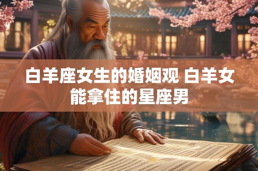 白羊座女生的婚姻观 白羊女能拿住的星座男