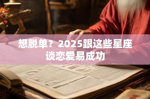 想脱单？2025跟这些星座谈恋爱易成功