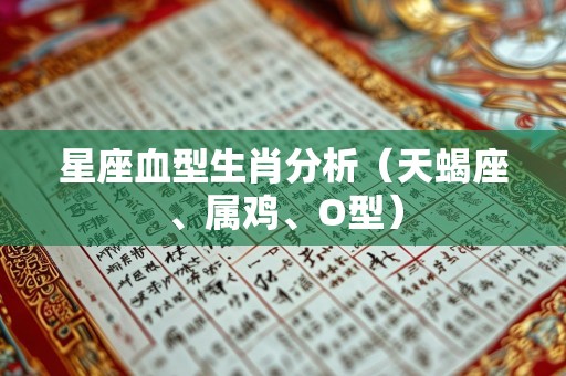 星座血型生肖分析（天蝎座、属鸡、O型）