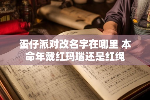 蛋仔派对改名字在哪里 本命年戴红玛瑙还是红绳