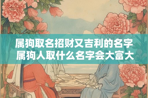 属狗取名招财又吉利的名字 属狗人取什么名字会大富大贵