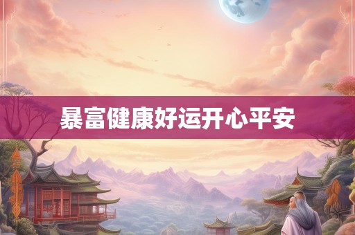 详细阅读:暴富健康好运开心平安 暴富健康好运开心平安